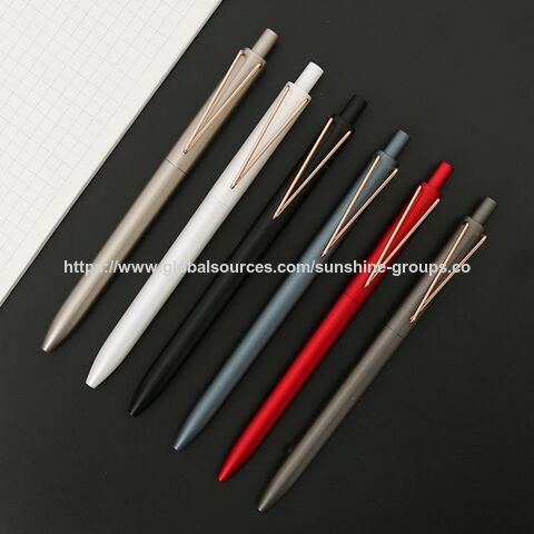 Alat tulis kantor bisnis - Pena tanda tangan tombol tekan - Pena netral iklan hitam berkualitas tinggi