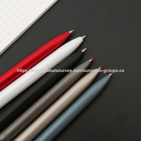 Alat tulis kantor bisnis - Pena tanda tangan tombol tekan - Pena netral iklan hitam berkualitas tinggi