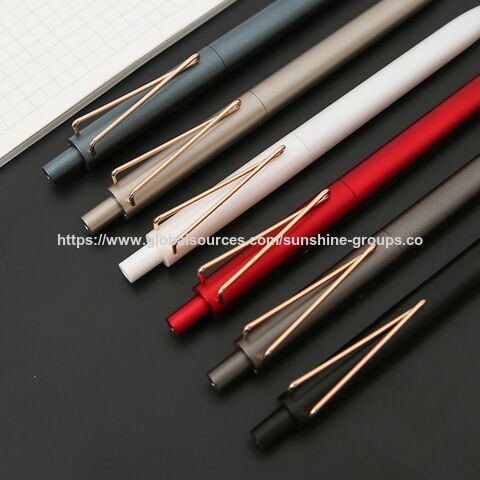 Alat tulis kantor bisnis - Pena tanda tangan tombol tekan - Pena netral iklan hitam berkualitas tinggi