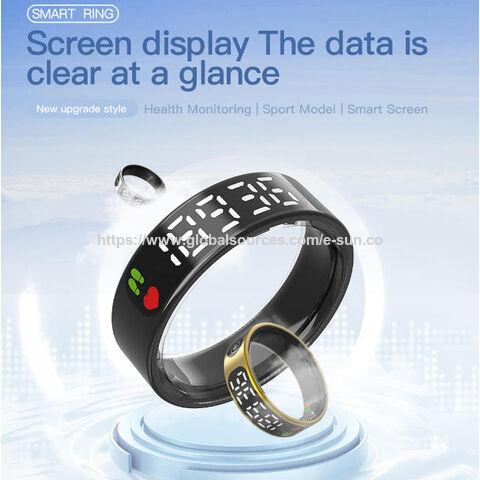 Anillo Inteligente de Acero Inoxidable con Relleno de Pegamento, IP68 Impermeable, Múltiples Modos de Ejercicio, Contador de Pasos, Pantalla de Reloj, Espera de 15 Días