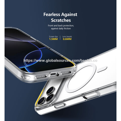 Bom Serviço Capa Magnética Transparente e Moderna para iPhone 17 com Carregamento Magnético - Capa para Celular com Recurso de Atração