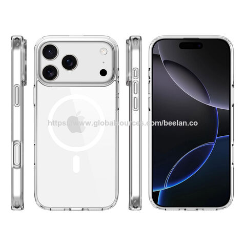 Bom Serviço Capa Magnética Transparente e Moderna para iPhone 17 com Carregamento Magnético - Capa para Celular com Recurso de Atração