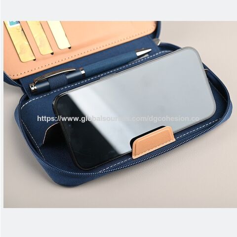 Dompet Travel Portabel Kapasitas Besar dengan Tempat Paspor dan Ponsel, Bahan RPET