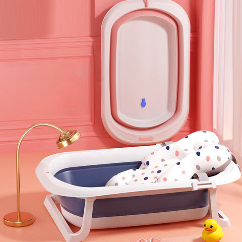 Banheiras para bebês, Almofada de banho para bebês, Tapete de banho ajustável antiderrapante, Banheira acolchoada macia para bebês