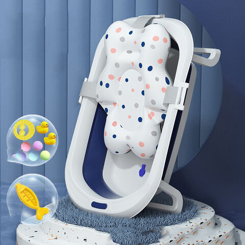 Banheiras para bebês, Almofada de banho para bebês, Tapete de banho ajustável antiderrapante, Banheira acolchoada macia para bebês