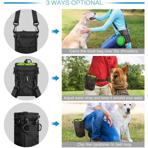 Bolsa de Adiestramiento Canino para Exteriores Fácil de Transportar, Bolsa Portátil Ajustable para Pasear Perros y Premiar Mascotas