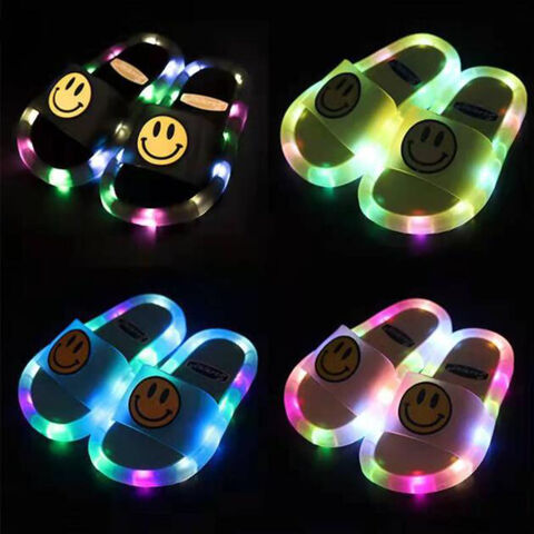 New Summer Children Led Slippers For Boys Girls Rainbow Sandals Kids Home Flip Flops Kids Slippers