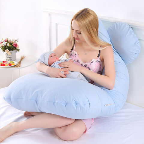 Bantal Multifungsi untuk Ibu Hamil, Bantal Sisi Berbaring Bahan Katun, Bisa Dilepas dan Dicuci, Bantal Bentuk U untuk Kenyamanan dan Penopang
