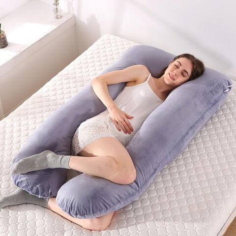 Bantal Multifungsi untuk Ibu Hamil, Bantal Sisi Berbaring Bahan Katun, Bisa Dilepas dan Dicuci, Bantal Bentuk U untuk Kenyamanan dan Penopang
