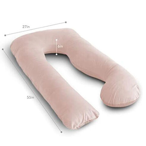 Bantal Multifungsi untuk Ibu Hamil, Bantal Sisi Berbaring Bahan Katun, Bisa Dilepas dan Dicuci, Bantal Bentuk U untuk Kenyamanan dan Penopang