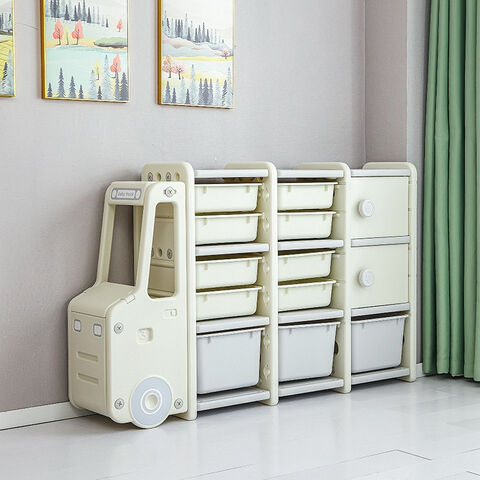 Children's Toy Storage Rack Carton Sorting Rack Large Capacity Bookshelf Cartoon Locker