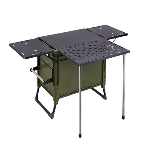 Precio al por mayor Mesa de acero inoxidable Gran capacidad Caja de almacenamiento para camping al aire libre