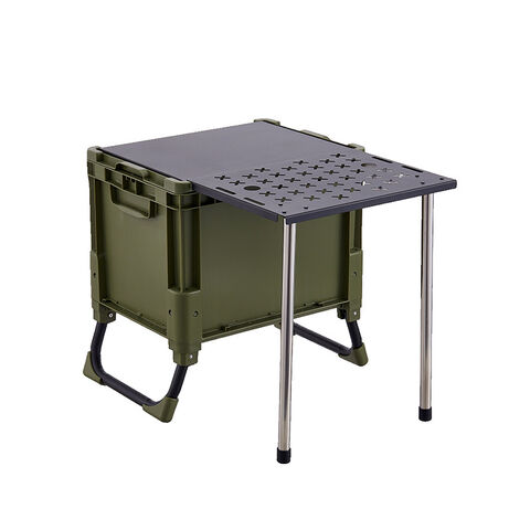 Precio al por mayor Mesa de acero inoxidable Gran capacidad Caja de almacenamiento para camping al aire libre