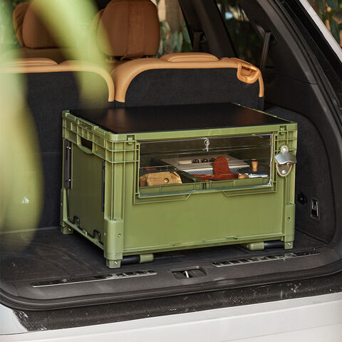 Precio al por mayor Mesa de acero inoxidable Gran capacidad Caja de almacenamiento para camping al aire libre
