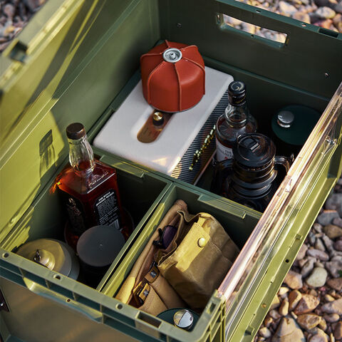 Precio al por mayor Mesa de acero inoxidable Gran capacidad Caja de almacenamiento para camping al aire libre