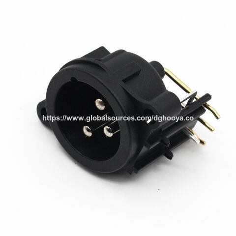 Connecteurs XLR Hooya avec tenue en tension alternative de 1 500 V et force d'insertion et d'extraction de 1 à 5 kgf Connecteur mâle XLR prise audio