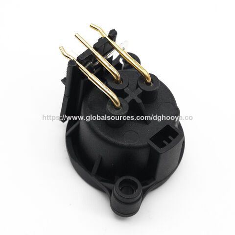 Connecteurs XLR Hooya avec tenue en tension alternative de 1 500 V et force d'insertion et d'extraction de 1 à 5 kgf Connecteur mâle XLR prise audio