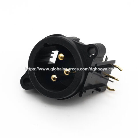 Connecteurs XLR Hooya avec tenue en tension alternative de 1 500 V et force d'insertion et d'extraction de 1 à 5 kgf Connecteur mâle XLR prise audio