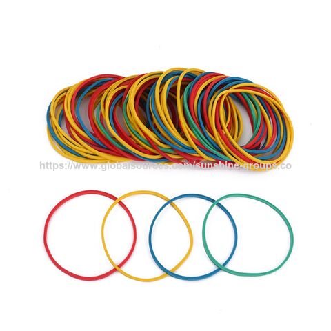 Élastiques colorés à haute élasticité, élastiques en caoutchouc résistants à la chaleur de qualité industrielle, anneaux en caoutchouc colorés