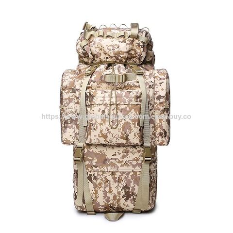 Sac à Dos Militaire Tactique Étanche en Nylon 65L Grande Capacité, Camouflage Sport, Randonnée, Grand Sac à Dos