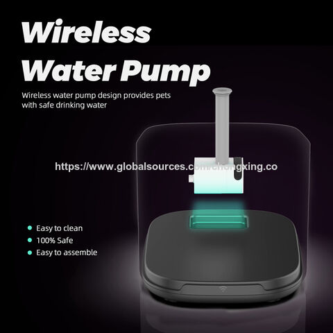 Fontaine à Eau pour Chat en Acier Inoxydable Wifi OEM avec Capteur Automatique, Fonctionnement sans Fil sur Batterie, Purificateur d'Eau UV pour Animaux de Compagnie
