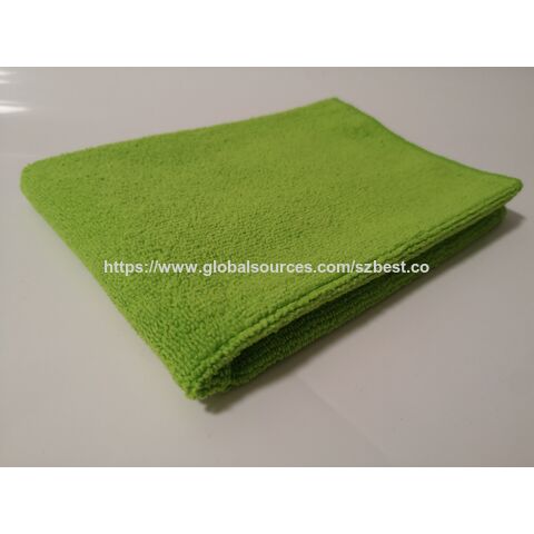 Toalha de limpeza de microfibra OEM, toalha de microfibra, pano de cozinha, pano de microfibra, 40x40cm, 300cm, verde, super absorvente, microfibra