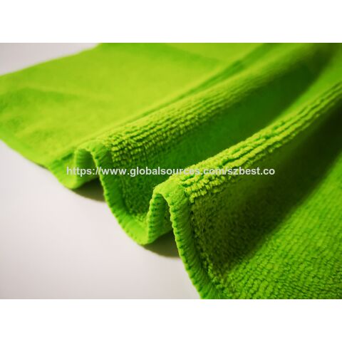 Toalha de limpeza de microfibra OEM, toalha de microfibra, pano de cozinha, pano de microfibra, 40x40cm, 300cm, verde, super absorvente, microfibra