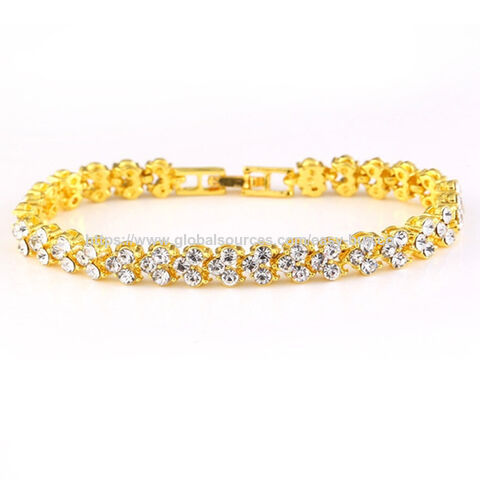 Pulsera de cristal de diamante 'Love' estilo romano para mujer, de lujo ligero y nicho, con un toque de alta gama para el verano
