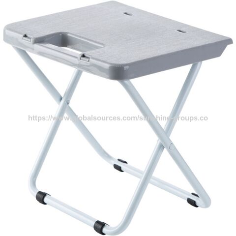 Silla plegable para camping al aire libre, silla pequeña de plástico, taburete plegable para picnic, banco pequeño con patas de hierro, soporte para barbacoa, taburete plegable