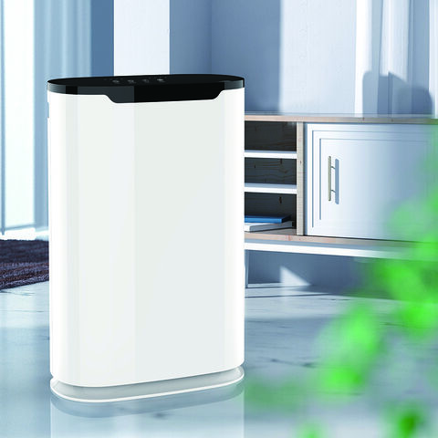 Purificateur d'Air Professionnel Usage Domestique Filtres HEPA Charbon Actif 200m³/h CADR Contrôle Tactile Couverture 18-27 m²