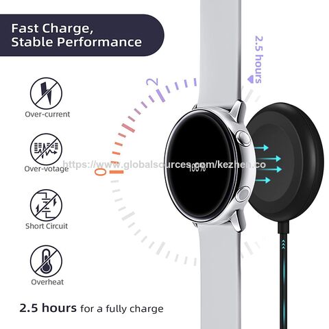 محول شاحن لاسلكي مغناطيسي سريع للشحن السريع للساعة الذكية 3 أكتيف 1234 ساعة رياضية كابل USB شاحن