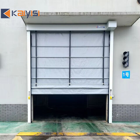 Porte Industrielle à Empilement Rapide avec Fenêtre Transparente Personnalisée de Grande Taille, Résistante au Vent