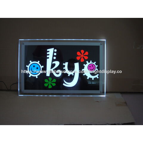 Caixa de luz LED de cristal para montagem em parede no atacado, moldura de alumínio, display de quadro de menu de acrílico