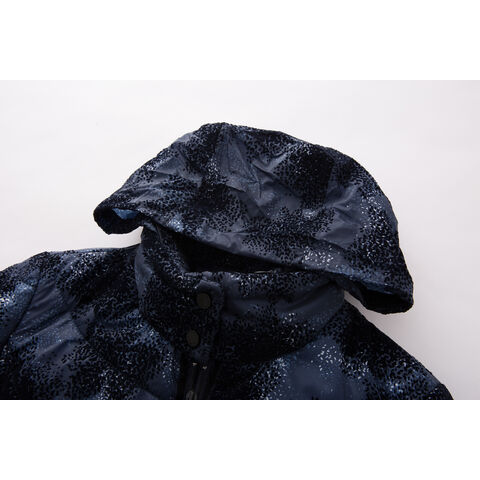 ODM/OEM modischer, gepolsterter Damenmantel, Stoffblumenstapelbeschichtung, Flockbeschichtung, warmer Mantel für Winter und Herbst
