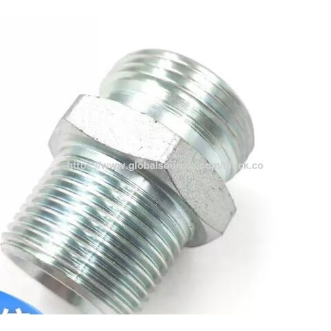 Perlengkapan pipa oli hidrolik, fitting selang lurus ulir luar 1CT, sambungan transisi konversi ulir luar