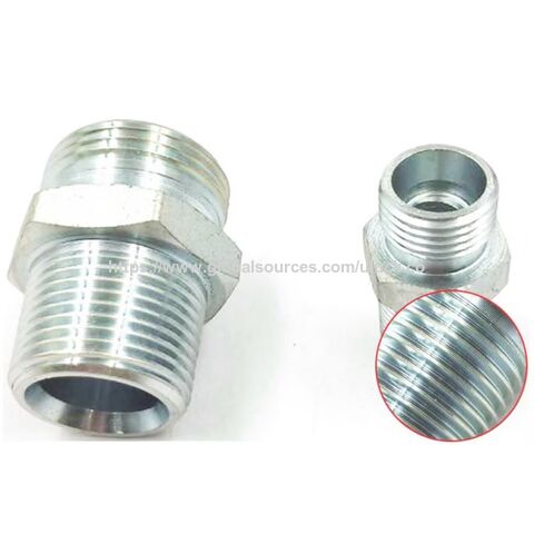 Perlengkapan pipa oli hidrolik, fitting selang lurus ulir luar 1CT, sambungan transisi konversi ulir luar