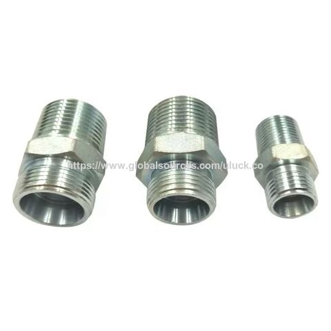Perlengkapan pipa oli hidrolik, fitting selang lurus ulir luar 1CT, sambungan transisi konversi ulir luar