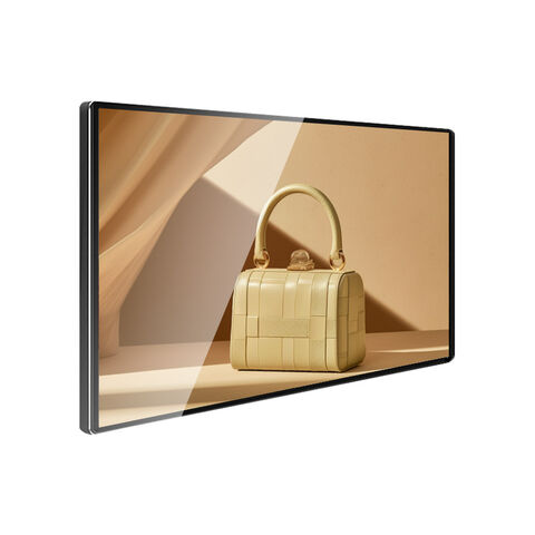 Layar LCD Ultra Tipis Dalam Ruangan, Pemasangan di Dinding, Android, Wifi, Pemasangan di Dinding, Kios Layar Sentuh Signage Digital LCD 4K untuk Menu