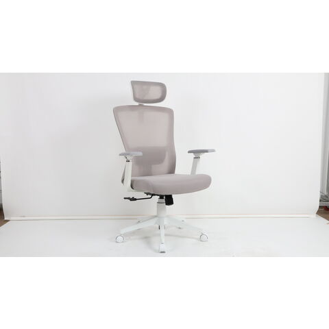 Chaise de Bureau Pivotante en Maille Blanche pour Bureau à Domicile