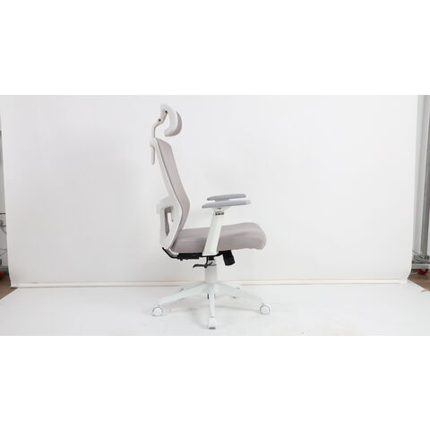 Chaise de Bureau Pivotante en Maille Blanche pour Bureau à Domicile