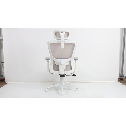 Chaise de Bureau Pivotante en Maille Blanche pour Bureau à Domicile