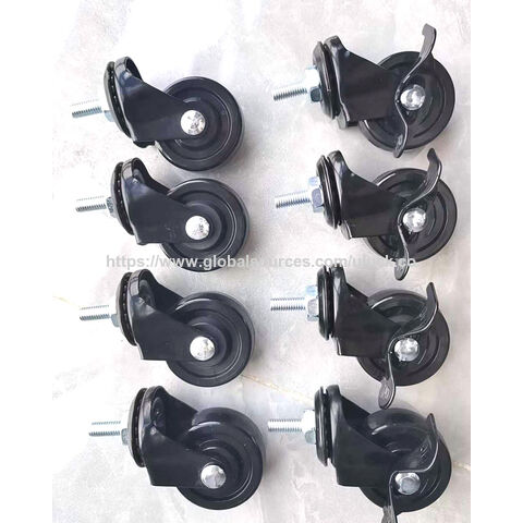 Rueda giratoria de PU duradera de 25 mm, 40 mm, 50 mm, 3, 4, 5, 6 pulgadas, rueda de PVC de alta resistencia, material de polipropileno personalizable