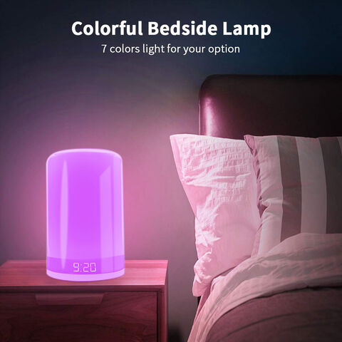 Simulación de Amanecer y Atardecer para Dormitorios Luz Nocturna Cálida Inteligente para Dormir Despertador LED Luz Nocturna Colorida Lámpara de Mesa de Noche