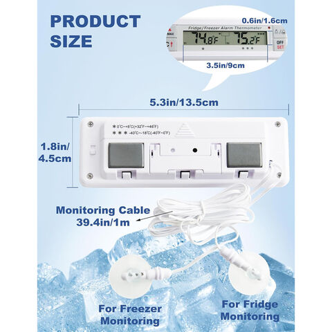 Termómetro de Alarma para Frigorífico/Congelador HACCP AMT-113 - Instrumento de Temperatura para Monitoreo y Alerta