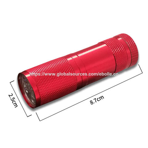 Nouvelle lampe de poche antidérapante à 9 LED avec logo personnalisé, idéale pour la randonnée, le cyclisme et la pêche de nuit.