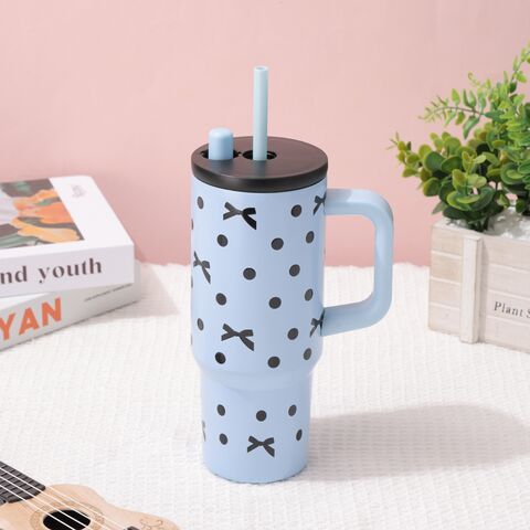 Gobelet thermos en acier inoxydable 316 tendance OEM, gobelet d'eau de grande capacité, gobelet à paille, gobelet de stockage froid portable, gobelet à glace pour voiture, maison, bureau
