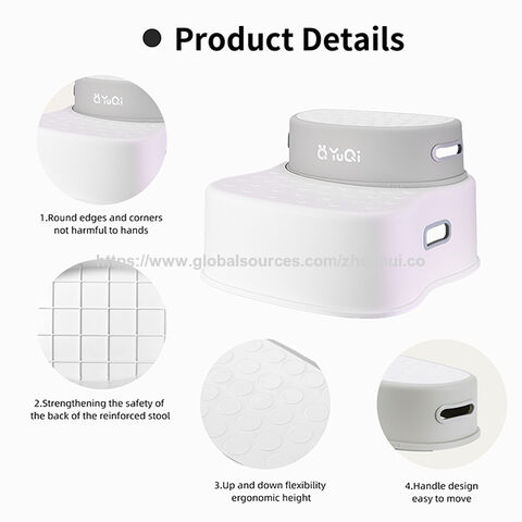 Set combinado de asiento de inodoro y taburete para pies, diseñado para fomentar la autonomía de los bebés en el aprendizaje del uso del baño