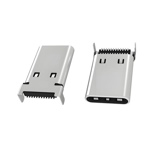 Connecteur mâle USB C 24 broches de haute qualité, attelle de 0,8 mm pour câbles de données à charge rapide, connecteur mâle pour montage sur PCB