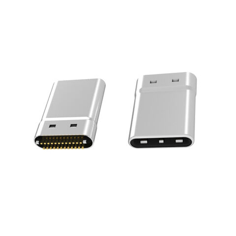 Connecteur mâle USB C 24 broches de haute qualité, attelle de 0,8 mm pour câbles de données à charge rapide, connecteur mâle pour montage sur PCB