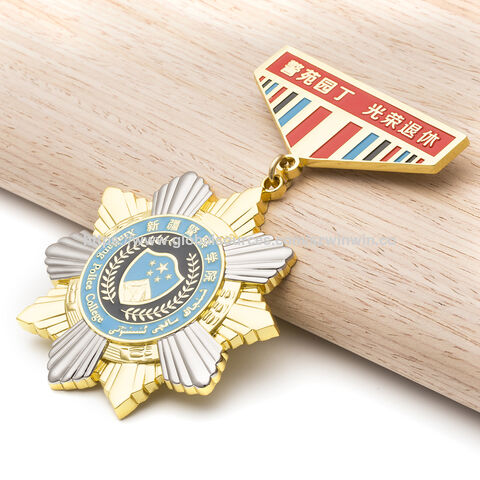 Médaille de sport personnalisée en métal 3D en alliage de zinc vierge et or pour marathon, vente en gros
